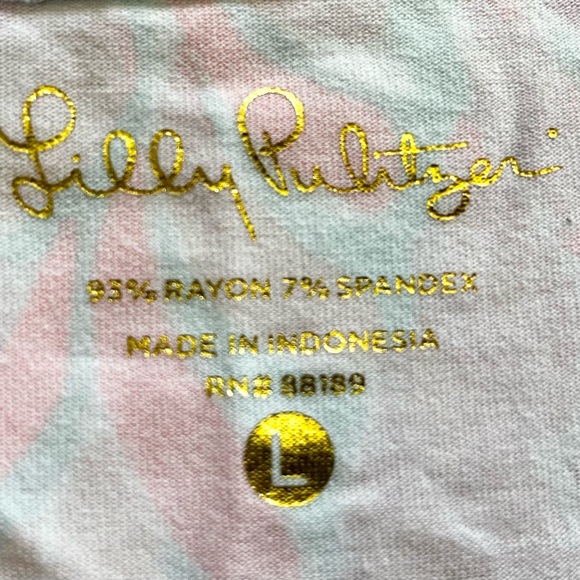 LILLY PULITZER Sophie Dress Poolside Love Birds Blue Pink 17412 UPF 50 Large - Picture 3 of 10